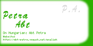 petra abt business card